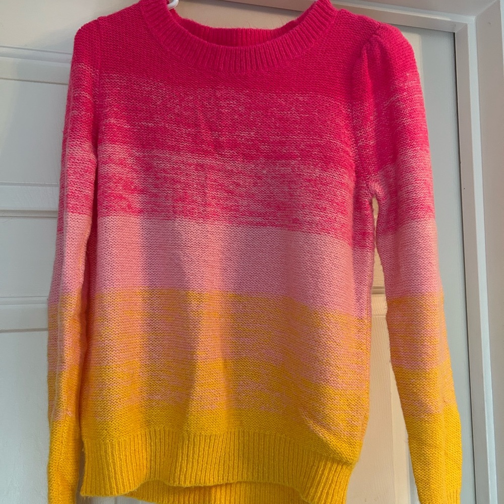 Lilly Pulitzer Pink and Yellow Ombré Sweater